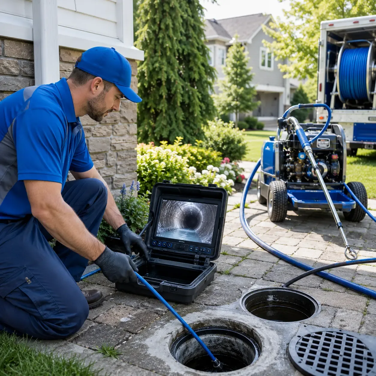 Outdoor drain cleaning professionals serving Little Silver, NJ