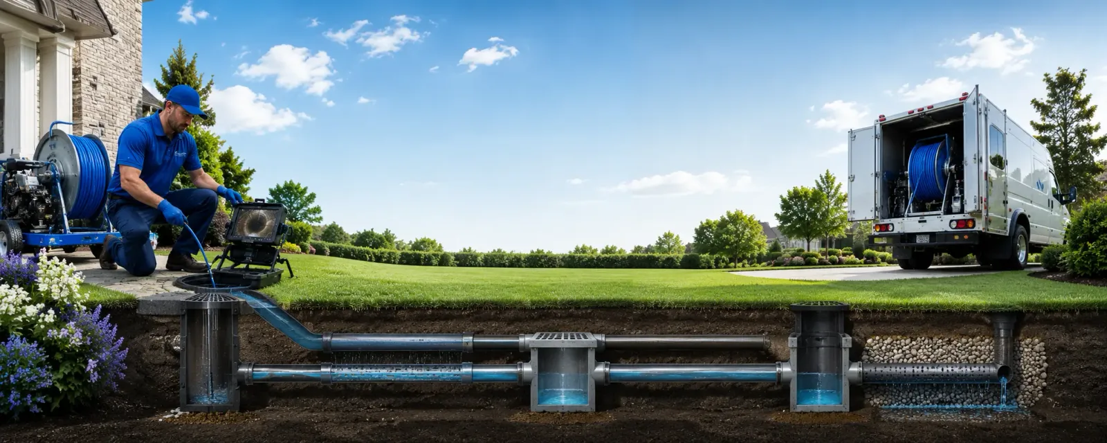 Outdoor drain cleaning information for Little Silver, NJ